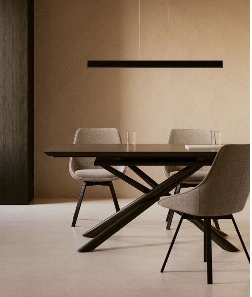 Rozkládací jídelní stůl s přídavnou deskou s keramickou deskou 90x160 cm Theone – Kave Home
