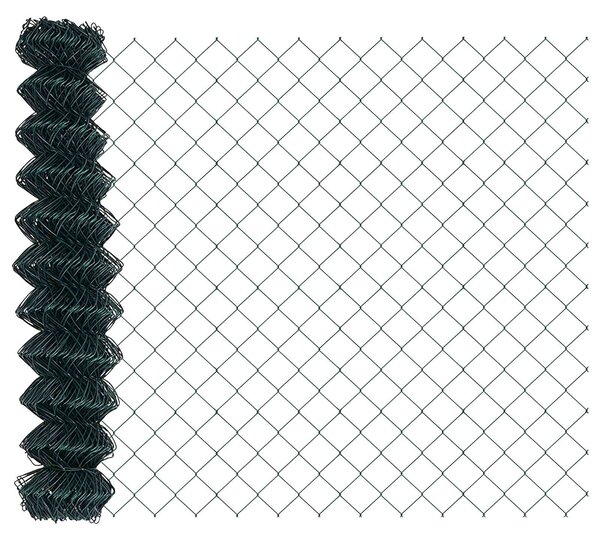 Plot s řetězovým odkazem a sloupkem 25 x 1,2 m Zelená Síťovina 3336253