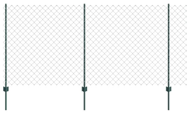 Plot s řetězovým odkazem a sloupkem 25 x 1,2 m Zelená Síťovina 3336253