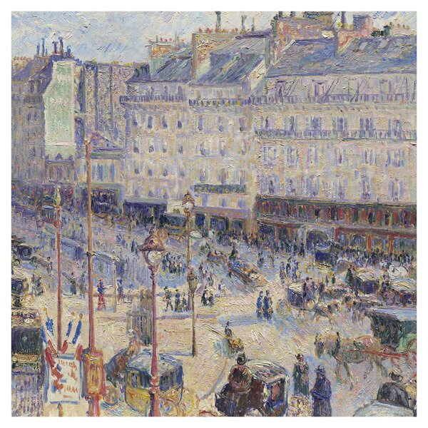 Obraz - Camille Pissarro, The Place du Havre, reprodukce (30x30 cm)