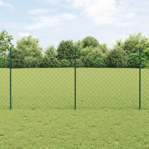Plot s řetězovým odkazem a sloupkem 25 x 1,2 m Zelená Síťovina 3336253