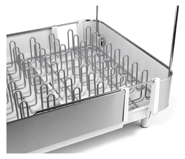Nastavitelný plastový odkapávač ve stříbrné barvě 35,5x38 cm Extend Steel Plus – Joseph Joseph