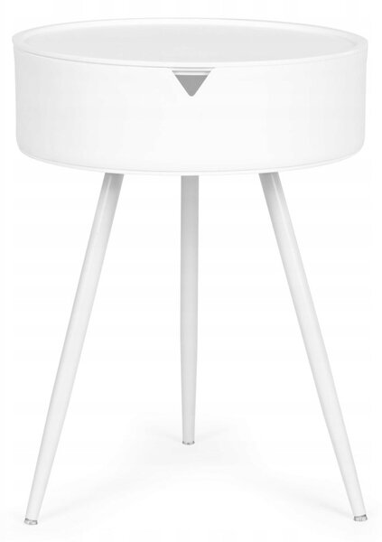 Stolek ModernHome kulatý 40,5 x 40,5 x 54 cm bílý