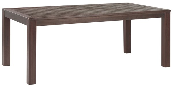 Zahradní stůl z eukalyptového dřeva 180 x 100 cm tmavě hnědý TUSCANIA