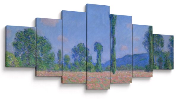 Obraz - Claude Monet, Poppy Field (Giverny), reprodukce (210x100 cm)