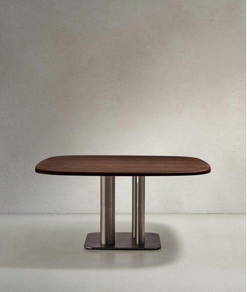 Jídelní stůl v dekoru ořechu 121x121 cm Melvar – Kave Home