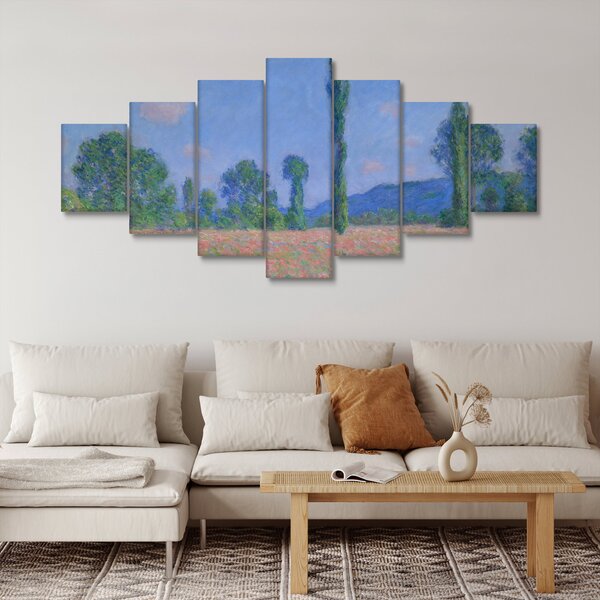 Obraz - Claude Monet, Poppy Field (Giverny), reprodukce (210x100 cm)