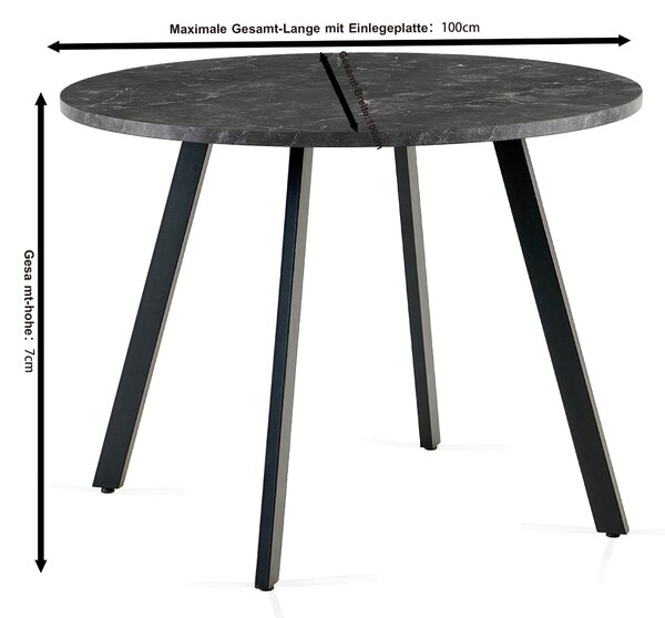 JÍDELNÍ STŮL, černá, 100/100/76 cm B&B Italia - Jídelní stoly, Online Only