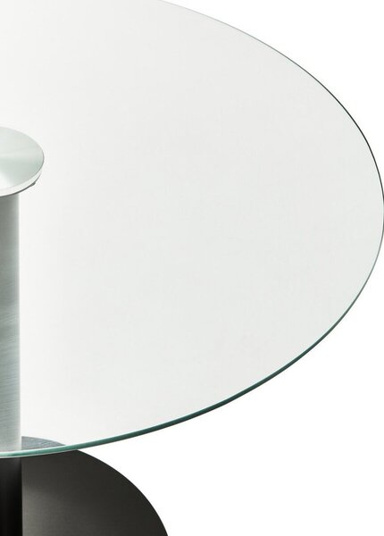Kulatý jídelní stůl se skleněnou deskou ø 90 cm Metropolitan – Premier Housewares