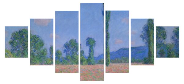 Obraz - Claude Monet, Poppy Field (Giverny), reprodukce (210x100 cm)