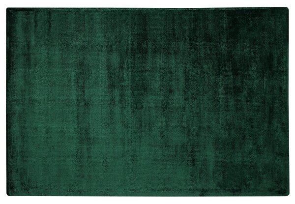 Viskózový koberec 140 x 200 cm tmavě zelený GESI II