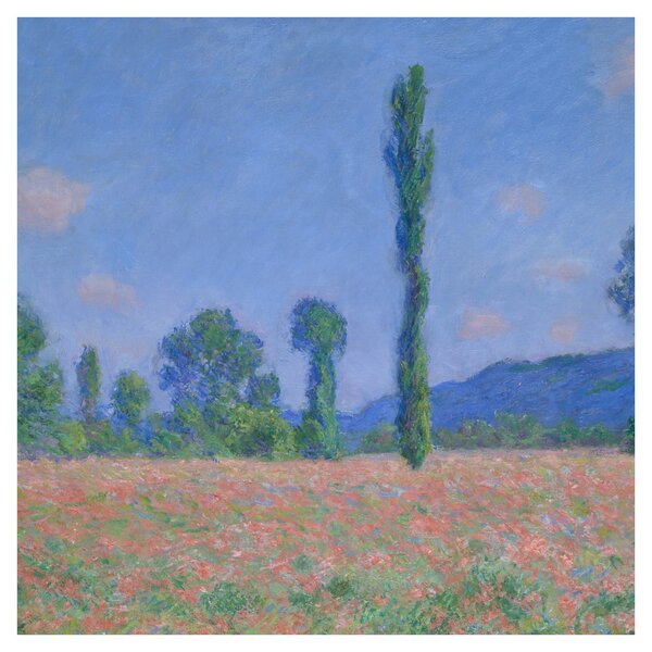 Obraz - Claude Monet, Poppy Field (Giverny), reprodukce (30x30 cm)