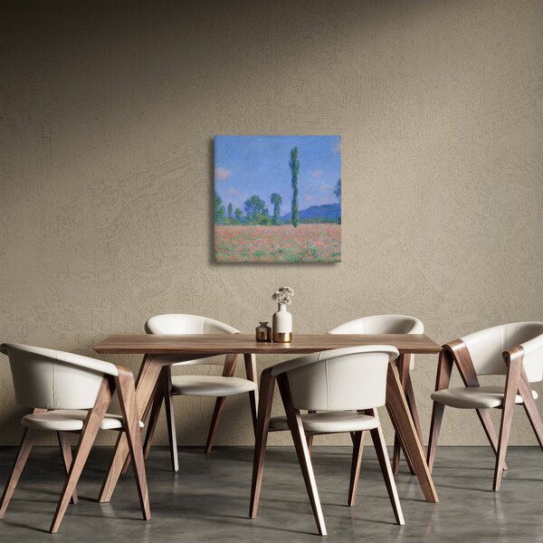 Obraz - Claude Monet, Poppy Field (Giverny), reprodukce (30x30 cm)