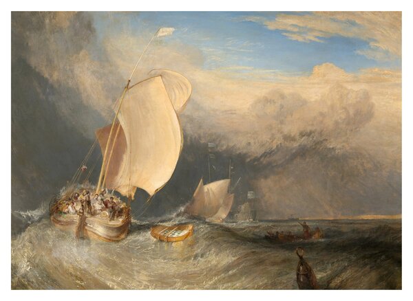 Obraz - William Turner, Fishing Boats with Hucksters Bargaining for Fish, reprodukce (70x50 cm)