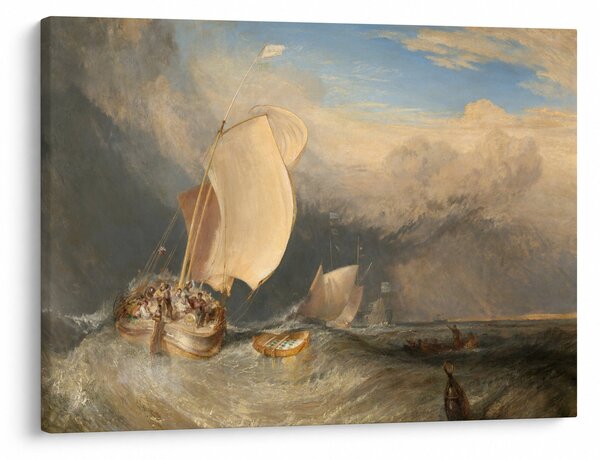 Obraz - William Turner, Fishing Boats with Hucksters Bargaining for Fish, reprodukce (70x50 cm)