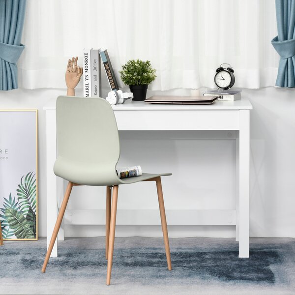 HOMCOM Moderní Stůl Snadno Sestavitelný Počítačový Stůl pro Kancelář, Ložnici nebo Učení 105x50x76 cm Bílý | Aosom