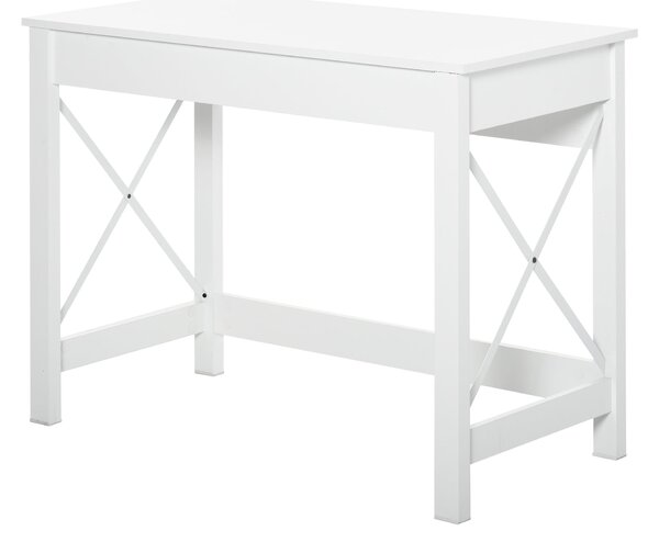 HOMCOM Moderní Stůl Snadno Sestavitelný Počítačový Stůl pro Kancelář, Ložnici nebo Učení 105x50x76 cm Bílý | Aosom