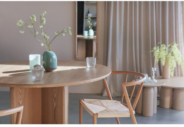 Kulatý jídelní stůl v dekoru dubu ø 120 cm Laurent – White Label