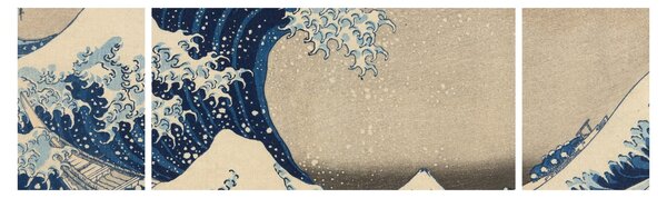 Obraz - Katsushika Hokusai, Under the Wave off Kanagawa, reprodukce (170x50 cm)