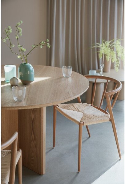 Kulatý jídelní stůl v dekoru dubu ø 120 cm Laurent – White Label