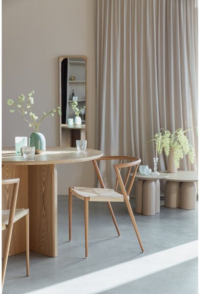 Kulatý jídelní stůl v dekoru dubu ø 120 cm Laurent – White Label