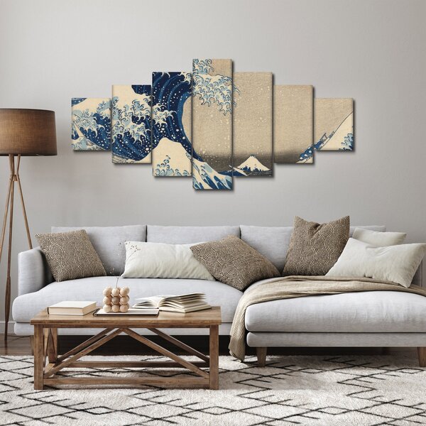 Obraz - Katsushika Hokusai, Under the Wave off Kanagawa, reprodukce (210x100 cm)