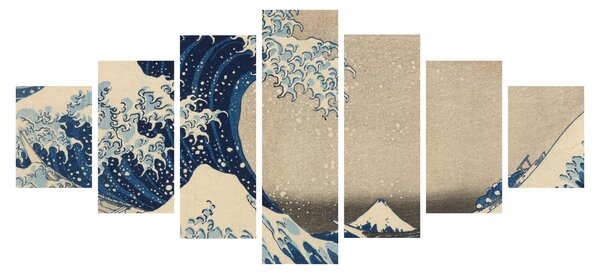 Obraz - Katsushika Hokusai, Under the Wave off Kanagawa, reprodukce (210x100 cm)