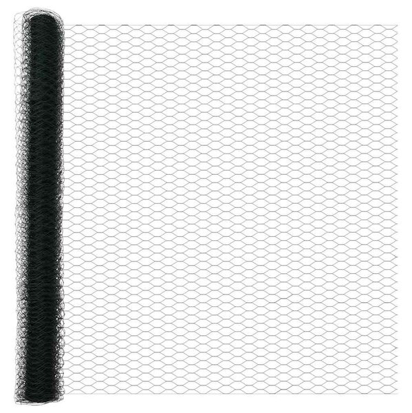 Hexagonální plot s podpěrou 10 x 1,5 m Ocel potažená PVC Zelená 3353073