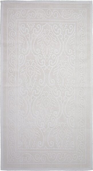 Krémový bavlněný koberec Vitaus Osmanli, 80 x 150 cm