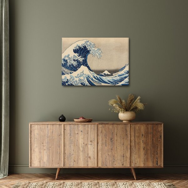 Obraz - Katsushika Hokusai, Under the Wave off Kanagawa, reprodukce (70x50 cm)