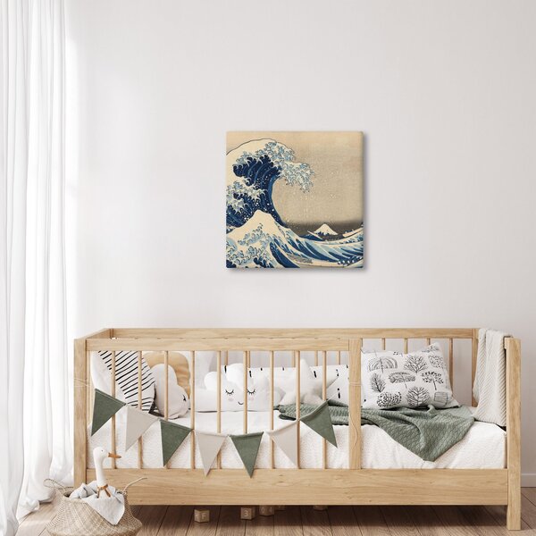Obraz - Katsushika Hokusai, Under the Wave off Kanagawa, reprodukce (30x30 cm)