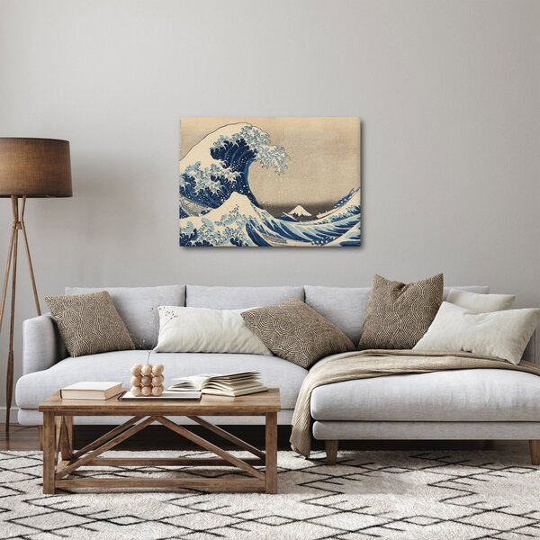 Obraz - Katsushika Hokusai, Under the Wave off Kanagawa, reprodukce (70x50 cm)