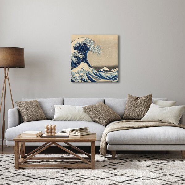 Obraz - Katsushika Hokusai, Under the Wave off Kanagawa, reprodukce (30x30 cm)
