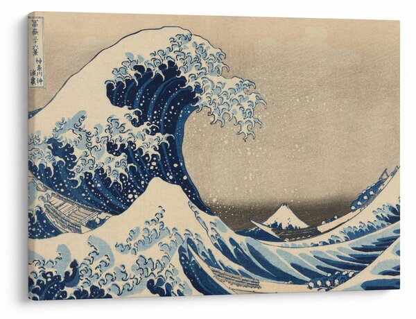 Obraz - Katsushika Hokusai, Under the Wave off Kanagawa, reprodukce (70x50 cm)