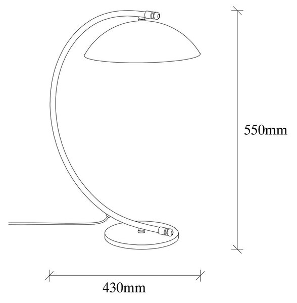 Stolní lampa Sivani NT-150, zlatá, zahnutý stojan