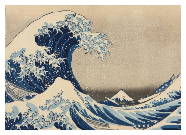 Obraz - Katsushika Hokusai, Under the Wave off Kanagawa, reprodukce (70x50 cm)