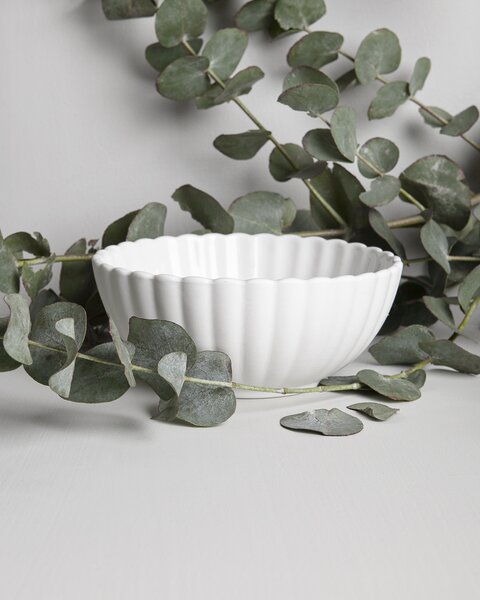 Storefactory Scandinavia Keramická miska Flora White - 15 cm SF427
