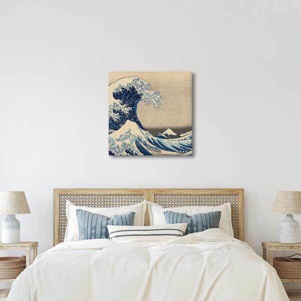 Obraz - Katsushika Hokusai, Under the Wave off Kanagawa, reprodukce (30x30 cm)