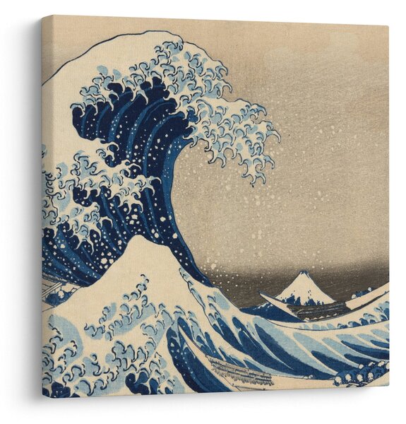 Obraz - Katsushika Hokusai, Under the Wave off Kanagawa, reprodukce (30x30 cm)