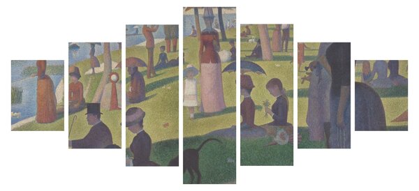 Obraz - Georges Seurat, A Sunday on La Grande Jatte, reprodukce (210x100 cm)