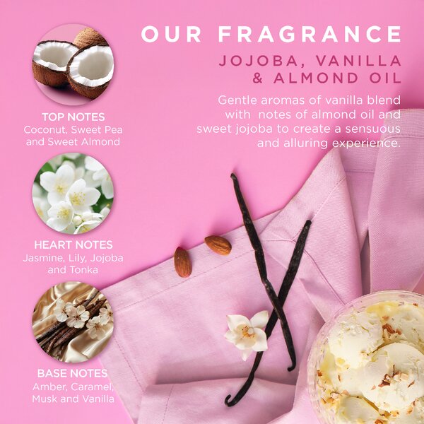 Baylis & Harding Jojoba, Vanilla & Almond Oil - sada tělové péče a houbičky, 3 ks