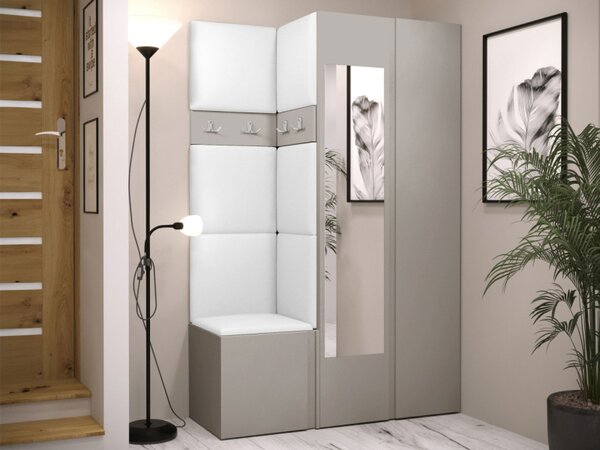 Předsíň Tavasz XXVI, Barva: kašmír, Barva látek:: ekokůže Soft 017 (bíla) 5903211470509