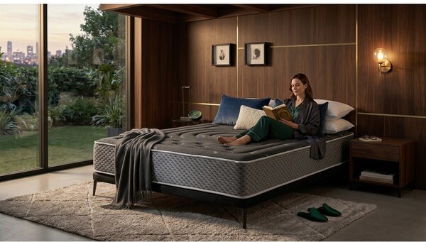 Středně tvrdá/extra tvrdá pěnová oboustranná matrace 140x200 cm Premium Black Multizone – Moonia