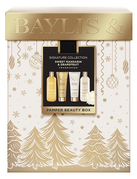 Baylis & Harding Sweet Mandarin & Grapefruit - sada péče o tělo a houbičky, 5 ks