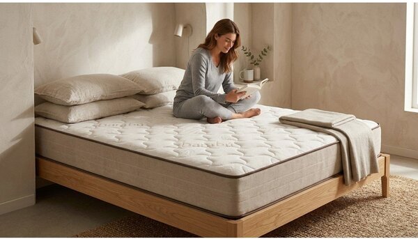 Středně tvrdá/extra tvrdá pěnová oboustranná matrace 200x200 cm Bamboo Eco Fresh – Moonia