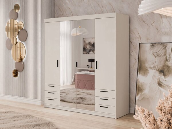 Zrcadlová skříň Melen 4D6S, Barva: bílá 5903211470554
