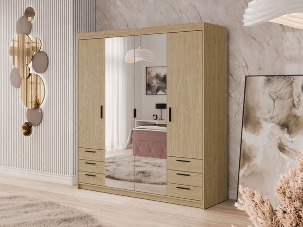 Zrcadlová skříň Melen 4D6S, Barva: bílá 5903211470554