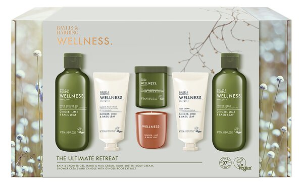 Baylis & Harding Wellness - sada tělové péče a svíčky, 6 ks