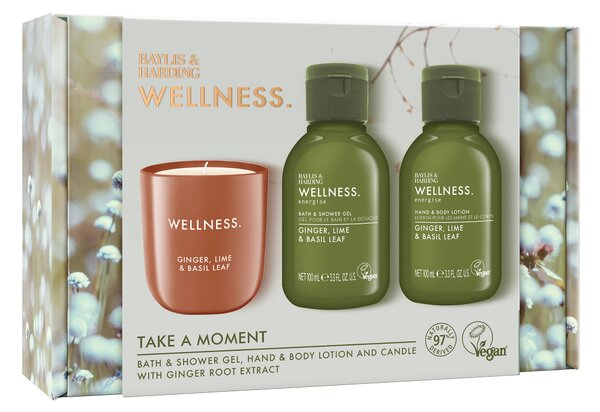 Baylis & Harding Wellness - sada tělové péče a svíčky, 3 ks