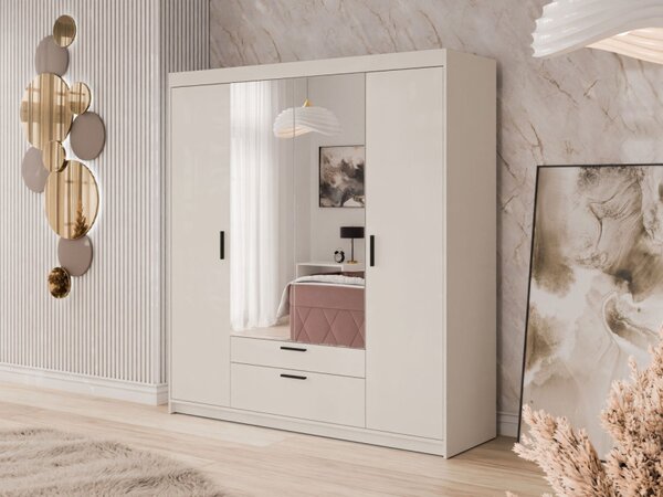 Šatní skříň se zrcadlem Melen 4D, Barva: dub olejový 5903211475399